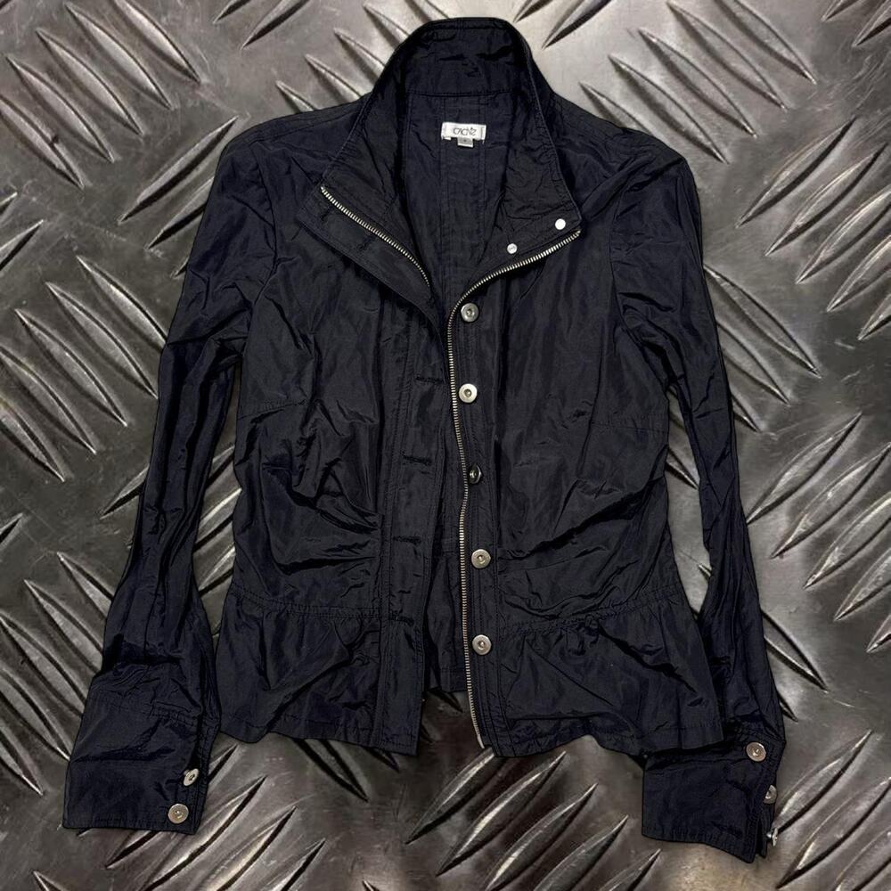 Vintage black utility moto jacket